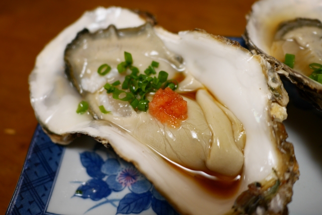 ポン酢と牡蠣