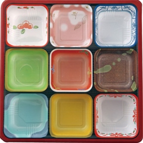 ＴＳＲ－ＢＯＸ７０－７０－３　夢彩ごぜんボックス　中仕切　柄付　５０枚入　（別売　本体あり）