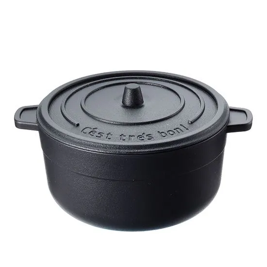 【個人宅・沖縄不可】デザート容器　ＰＰカップ　ポトフ黒　１６０個入【直送品：Ｂ】