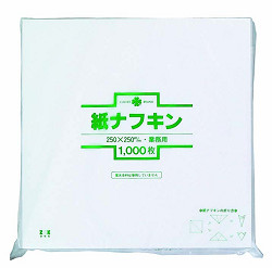 ナフキン白　＃１０　２５ｃｍ　１０００枚入