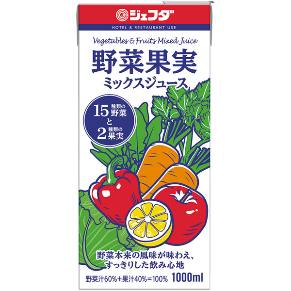 【9月～12月月間特売】ジェフダ）野菜果実ミックスジュース　1L