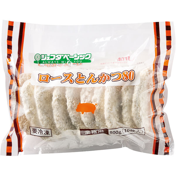ジェフダベーシック）ロースとんかつ80　約80g×10枚入