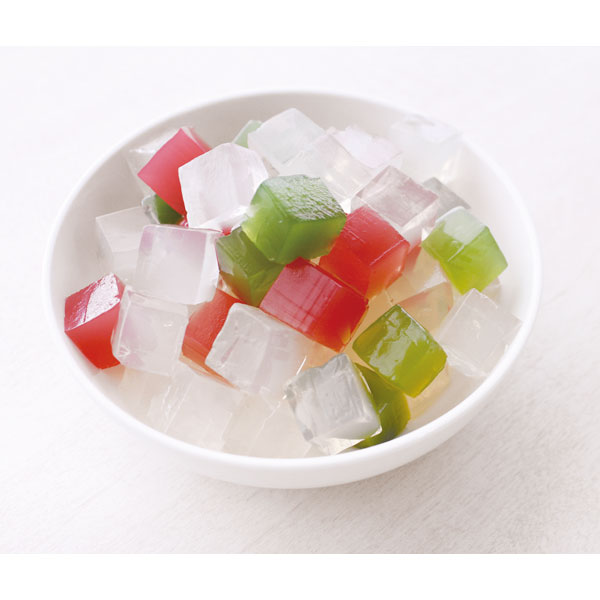 天狗缶詰）三色寒天　2号缶（固形525g、内容総量800g）