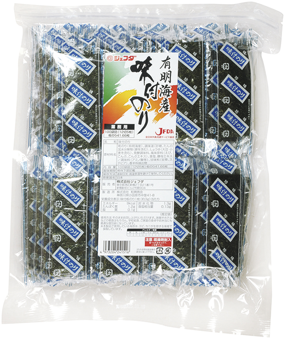 ジェフダ）有明海産味付のり１００束（１２切５枚）