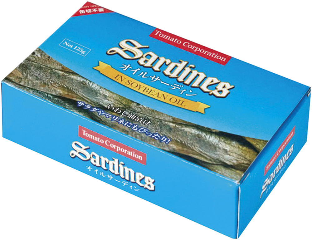 トマトコーポレーション）オイルサーディン　125g（固形量：90g）