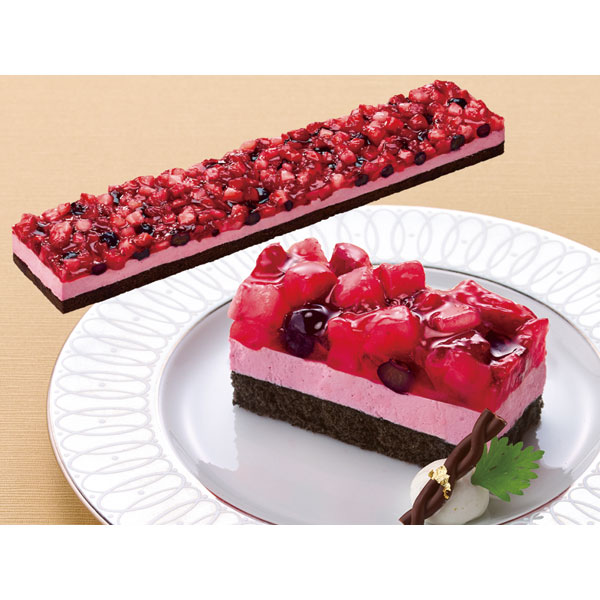 味の素冷凍食品）フリーカットケーキ ダブルベリー（栃木県産とちあいか苺果汁使用）　485g（カットなし）