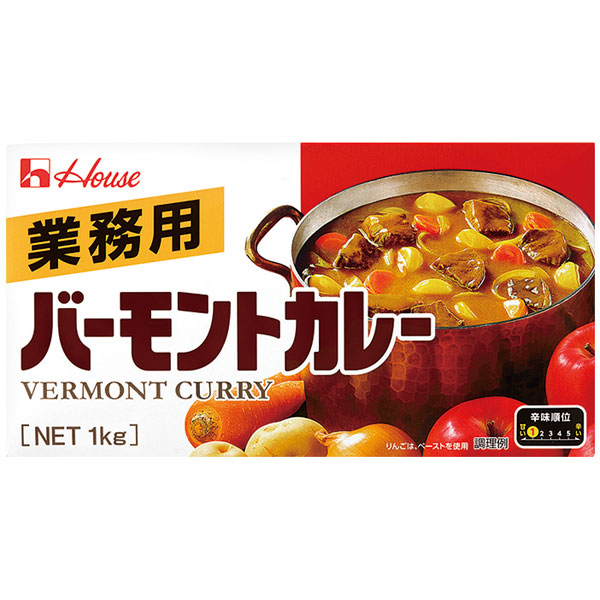 ハウスギャバン）バーモントカレー（甘口）　1kg（固形）