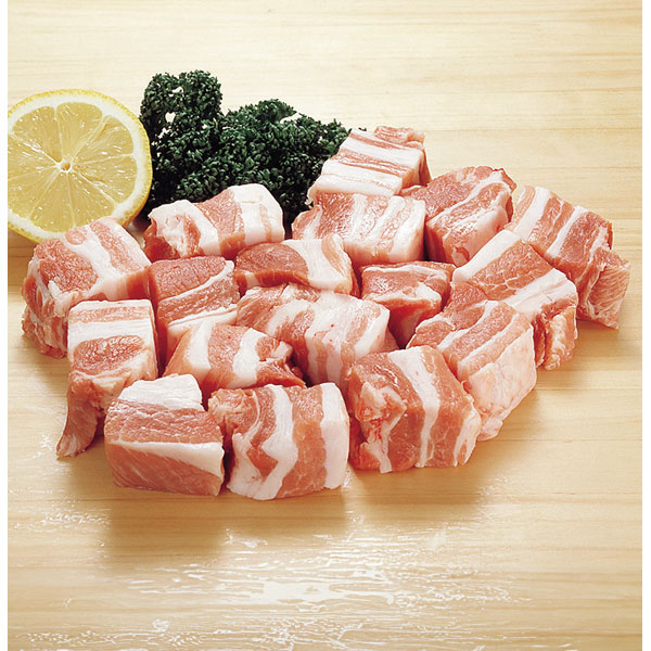 輸入）豚バラ肉角切り　約600～700g