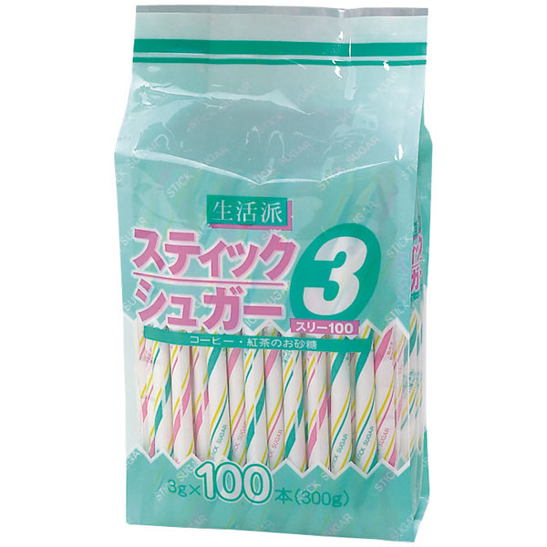 加藤産業）スティックシュガー　3g×100本入