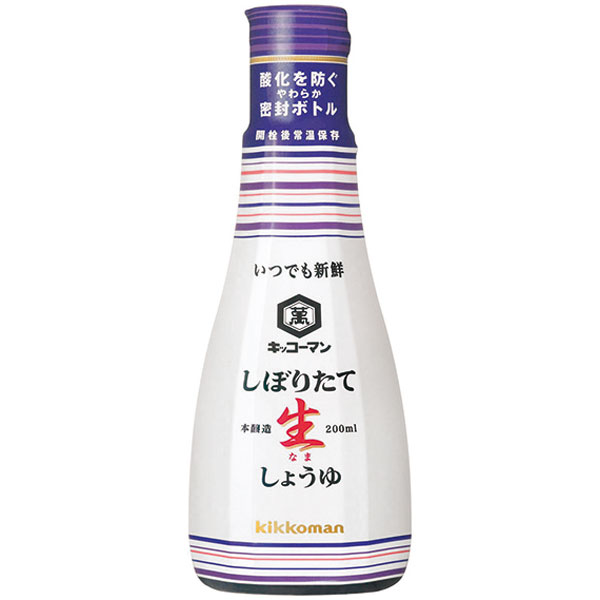キッコーマン食品）しぼりたて生しょうゆ　200ml