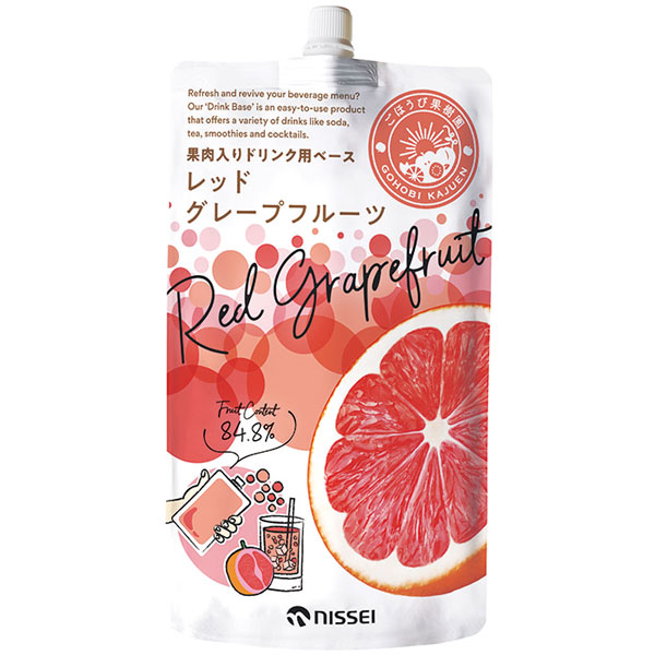 日世）果肉入りドリンク用ベース レッドグレープフルーツ　500g