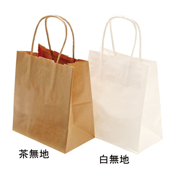 自動紐手提袋　Ｔ－１　白無地　２５枚入