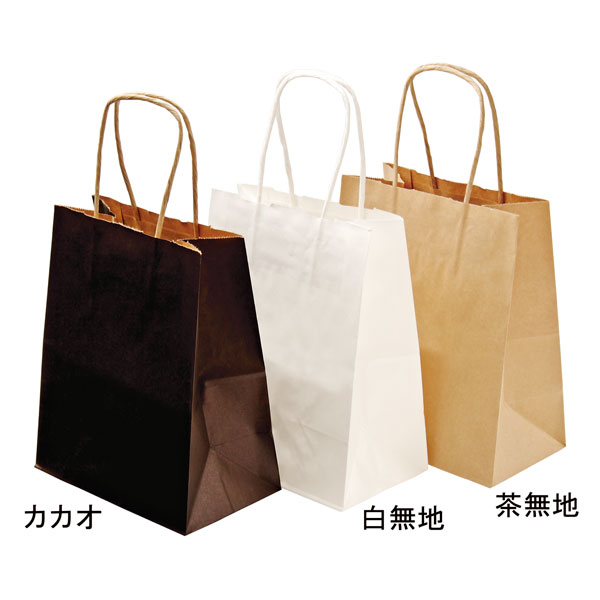 自動紐手提袋　Ｔ－２　白無地　２５枚入