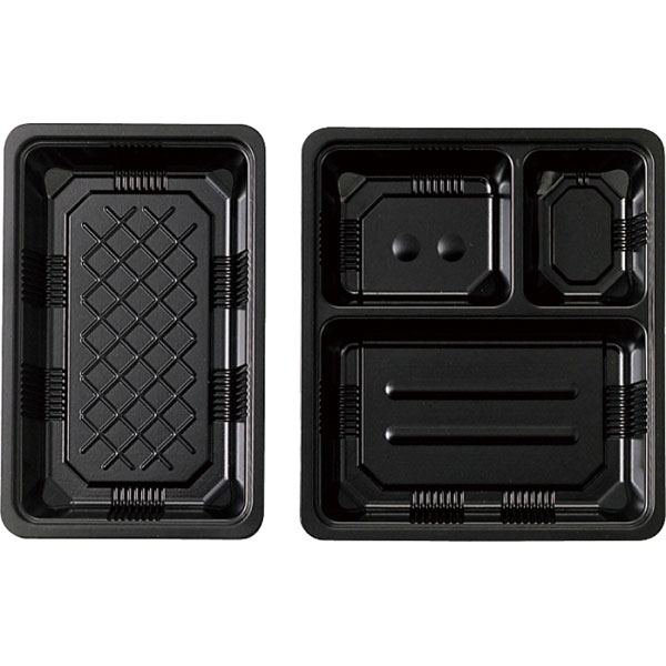 ＴＳＲ－ＢＯＸ９０－６０－３　夢彩ごぜんボックス　中仕切　黒　２点セット　５０枚入　（別売　本体あり）