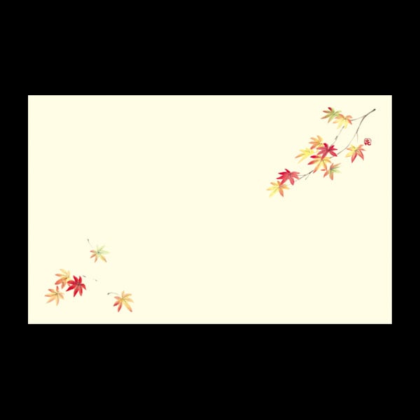テーブルマット尺３＃２２４　紅葉（淡黄雲竜）　１００枚入
