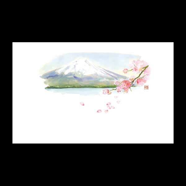 テーブルマット尺５＃１２７５　河口湖からの富士山　１００枚入