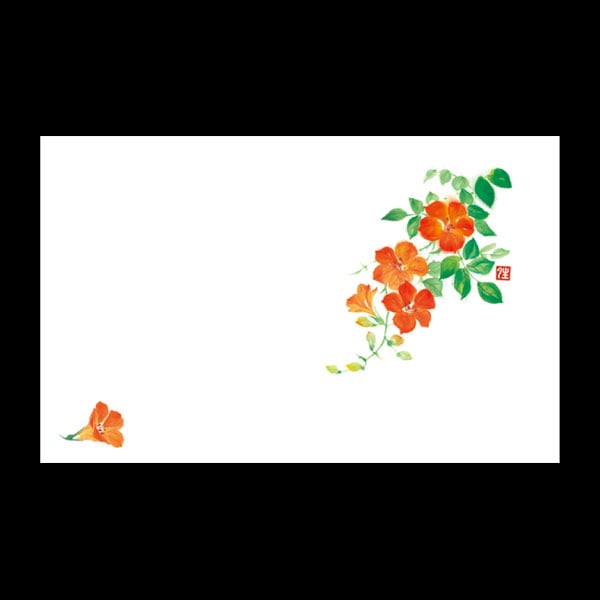 テーブルマット尺３＃２９５　のうぜんかずら　１００枚入