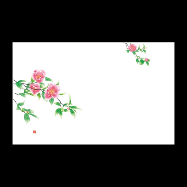 テーブルマット尺３＃４０５　山茶花　１００枚入