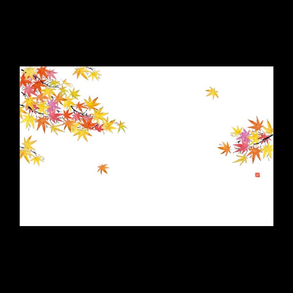 テーブルマット尺３＃４０７　紅葉　１００枚入