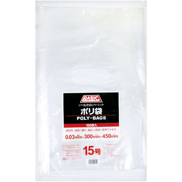 Ｂａｓｉｃ　ＰＥ　１５号　１００枚袋入　【ＰＢ】▽（Ｙ０１９３９８へ）