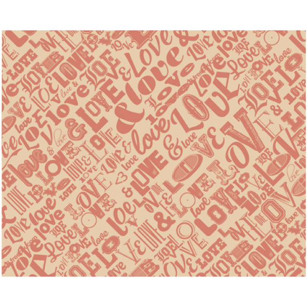 ラミクレープクラフト包装紙　クラフトＳ（四角）　ＬＯＶＥ　２００枚入