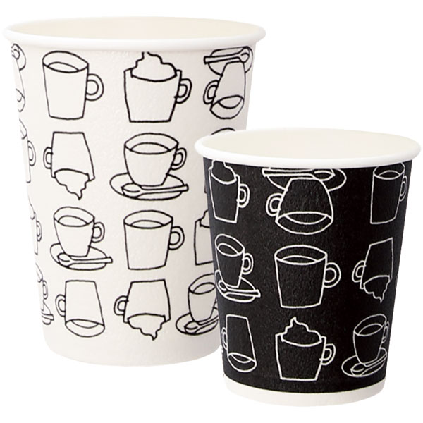 発泡断熱コップ　ＡＳ　ホット　１２オンス　Ｍ　カフェモダン（嵌）　５０個入