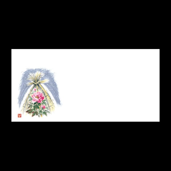 箸置きマット＃４２９１　寒ぼたん　１００枚入
