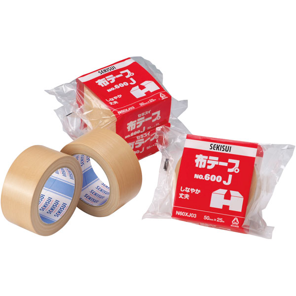 【売尽し】布テープ　＃６００Ｊ　５０Ｘ２５　茶