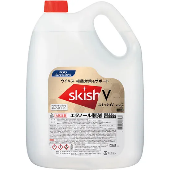 除菌用アルコール製剤　スキッシュＶ　つめかえ用　４．５Ｌ　１本入【詰替え用】