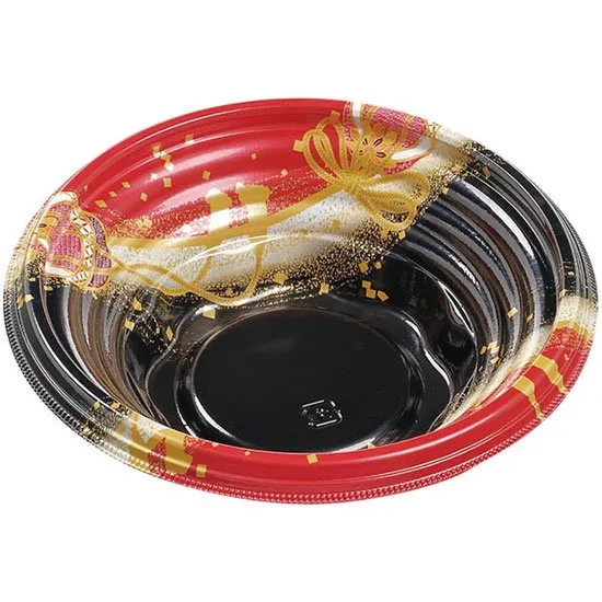 丼容器　ＭＳＤ旬丸丼　本体　１６（４４）　まり紐赤　５０枚入【蓋　別売り】
