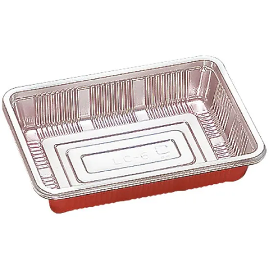 弁当容器　ＬＣ－６　シルバー／透明蓋セット　１００枚入