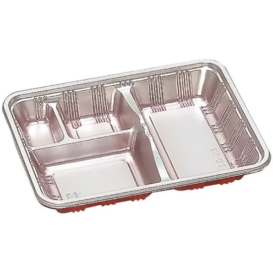 弁当容器　ＬＣ－２３シルバー／透明蓋セット　１００枚入