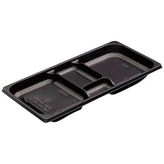 弁当容器　饗膳　１００　中皿２　黒　５０枚入【本体・蓋　別売り】