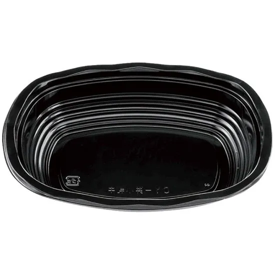 丼容器　ＣＹ－丼　小判　中　黒　本体　（ＭＳ）　５０枚入【蓋　別売り】