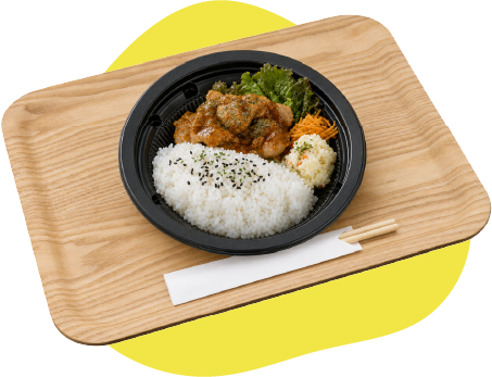 ディスポ(使い捨て)容器に入った料理