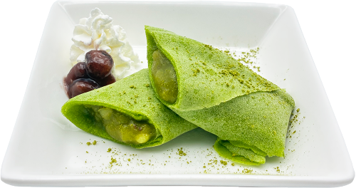 小豆抹茶ロールのレンジ調理画像