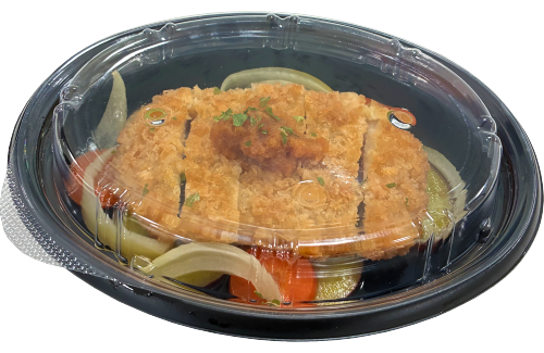 めんつゆだしのカツ煮~おろし梨のせ~